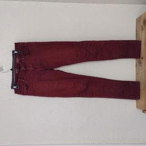 Vans Off The Wall Burgundy Skinny Jeans Size 11